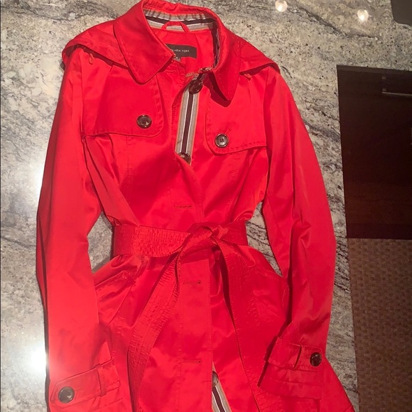 Jones New York (M) Red Trench - Picture 1 of 3